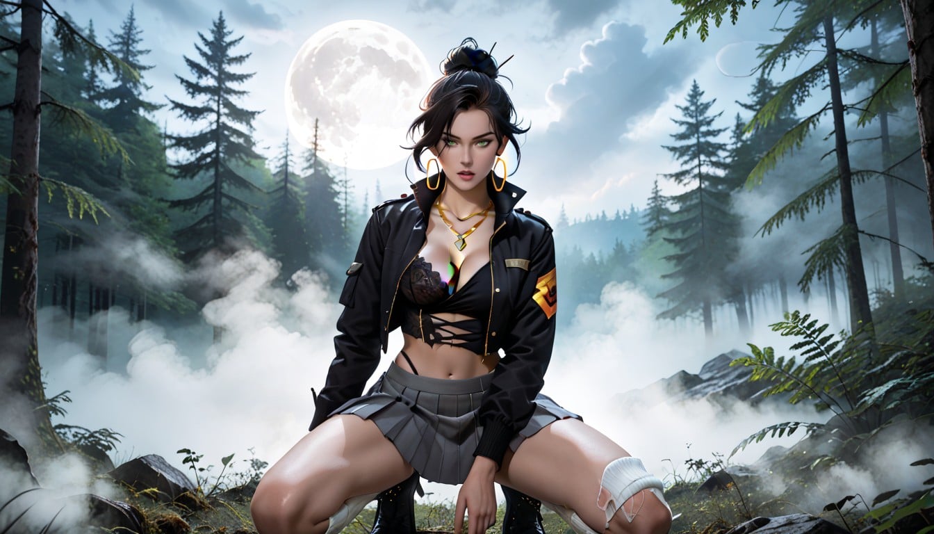 Cleavage, Fern, Black Boots Porno IA