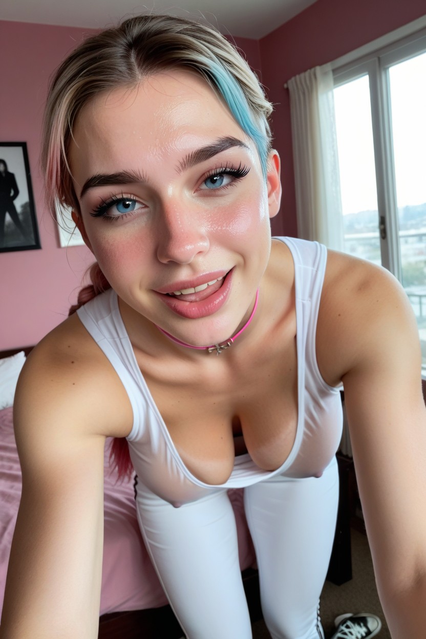 Visible Ribs, American, Background AI Porn