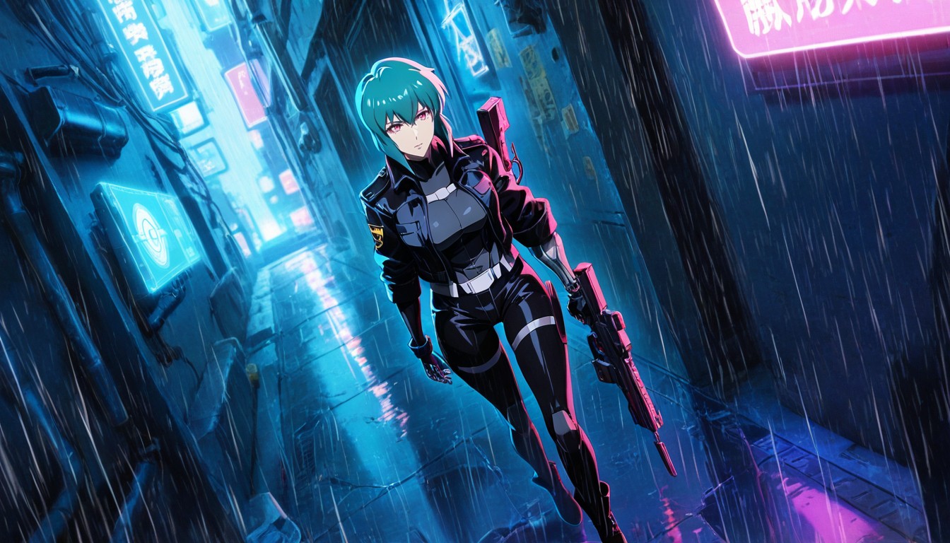 Teal Hair, 25+, Expressive Character Linework Hentai AI Porn