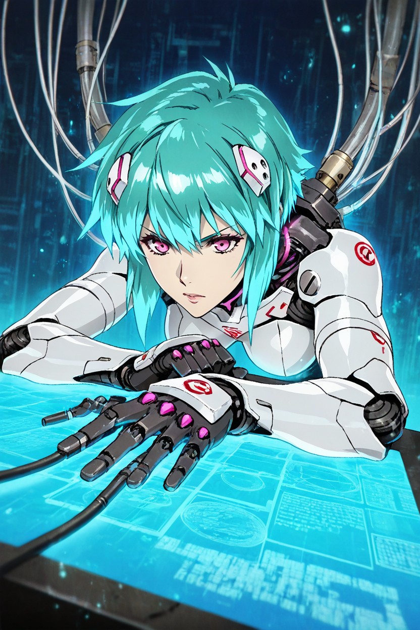 Calm But Focused Expression, Bright Saturated Tones, Glossy Armor Surfaces Hentai AI Porn