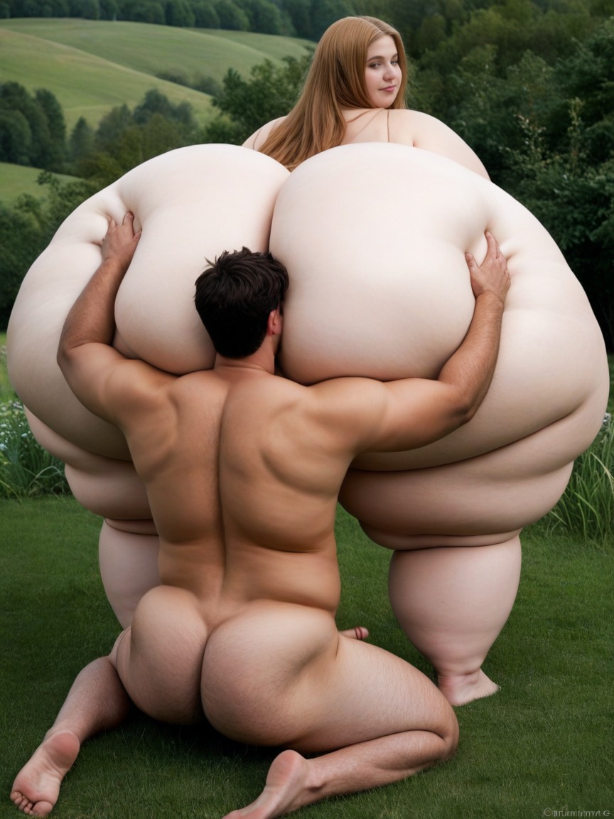 Beautiful, Blond, Voluptuous AI Gay Porn