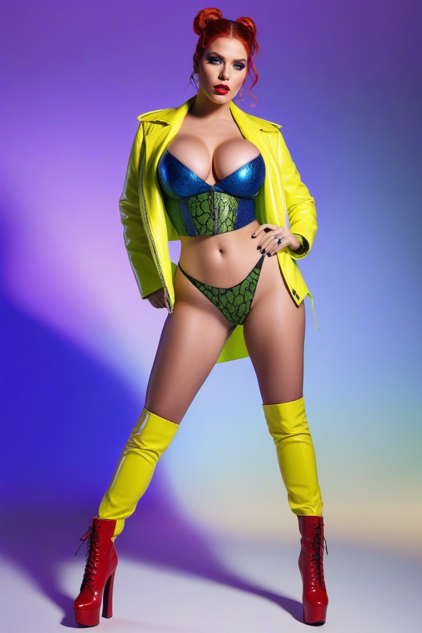 Full-body Visibility, Brazos Arriba, Cuerpo Completo Porno IA