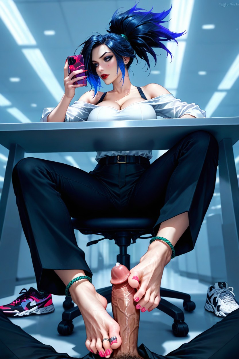 Detailed Large Feet, Full Body, Wide Angle View Hentai AI Porn