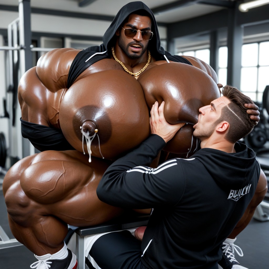 Hyper Thick Thighs, Hyper Bulky, Sunglasses AI Gay Porn