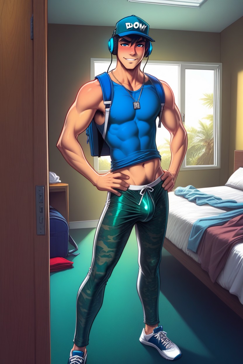 Bulge, Necklace, 18+ AI Gay Porn