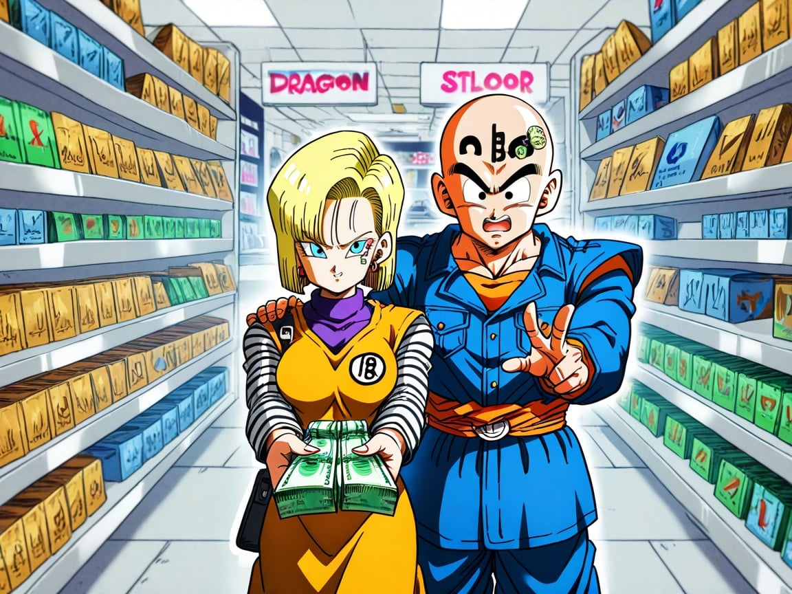 Ashamed, Akira Toriyama S, Break Around Android Are Police Men With Guns Aiming At Her Hentai IA