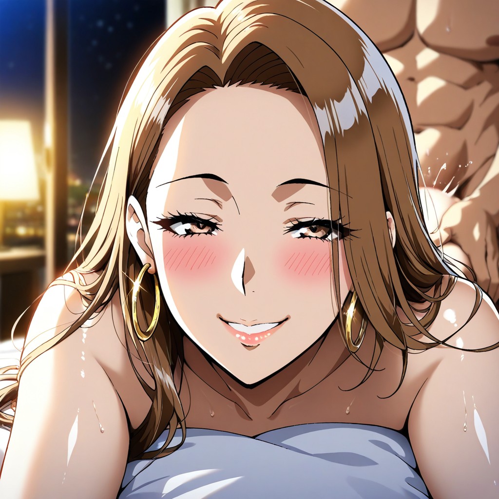 Anime Aesthetic, Naked, Soft Shading Porno IA