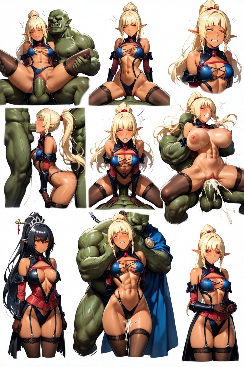 Culo Pequeño, Line Hierarchy, Platine Blonde Hair Hentai IA