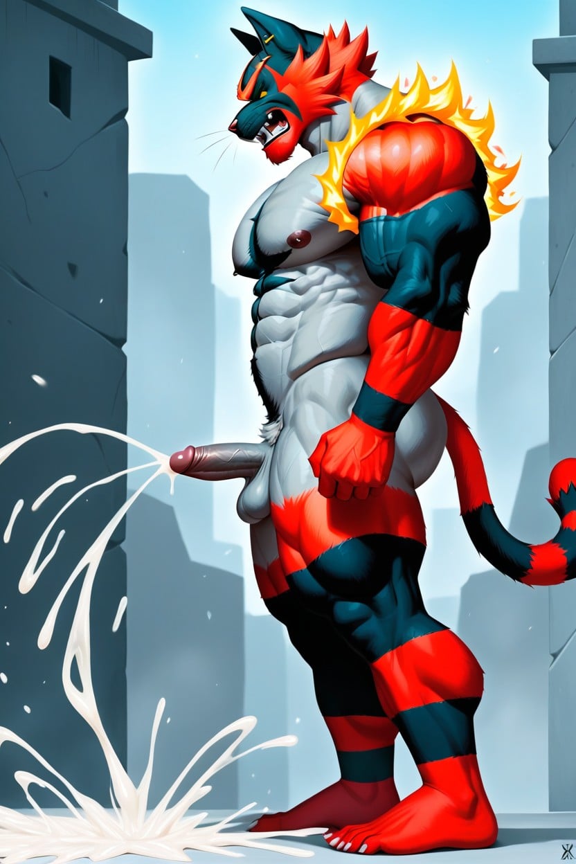 1 Person, Standing, Full Body Furry AI Porn