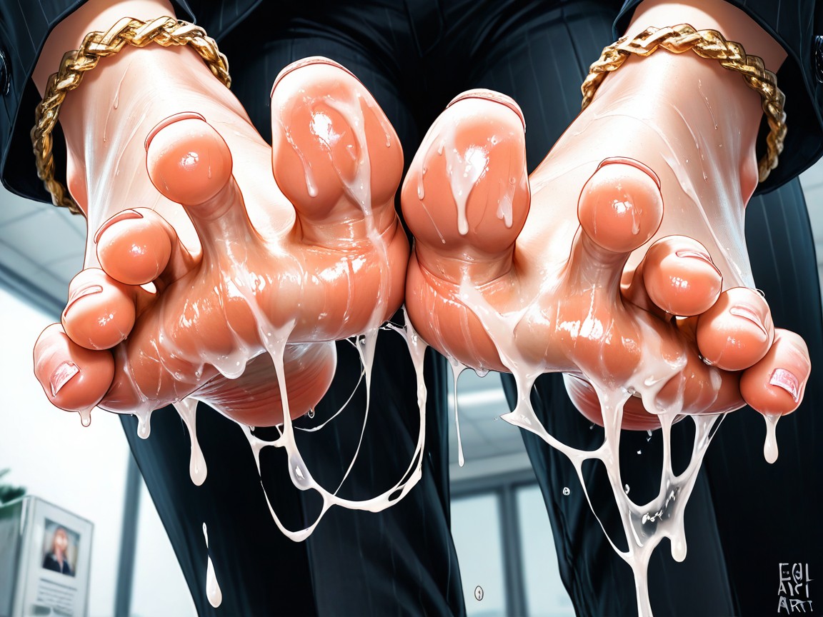 Office Slut, Ultra Detailed Photorealistic Feet, No Shoes AI黃漫