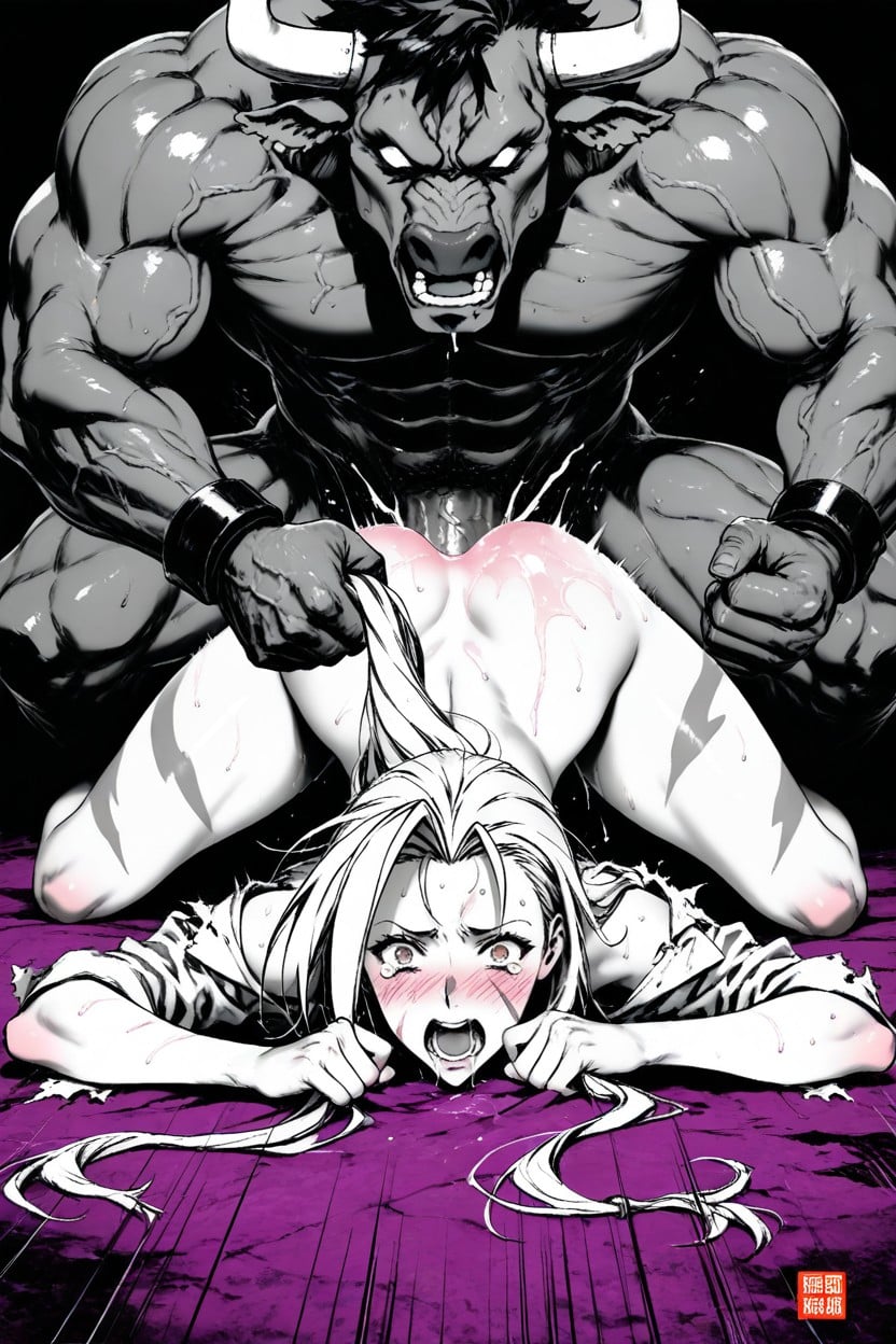 Teary Eye, Torn Clothes, Large Breast Hentai AI Porn