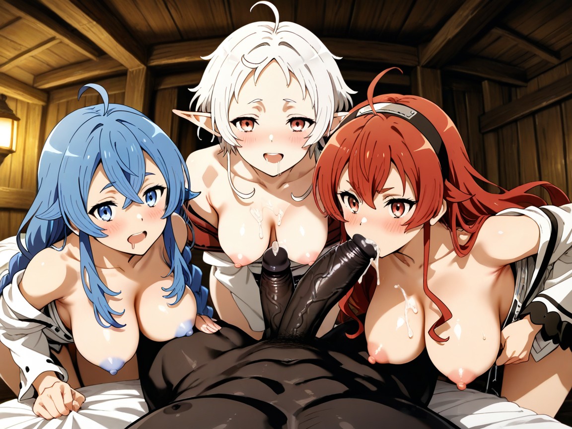 Foursome Sex, Vue De Face, Seducing Face Porno IA Hentai