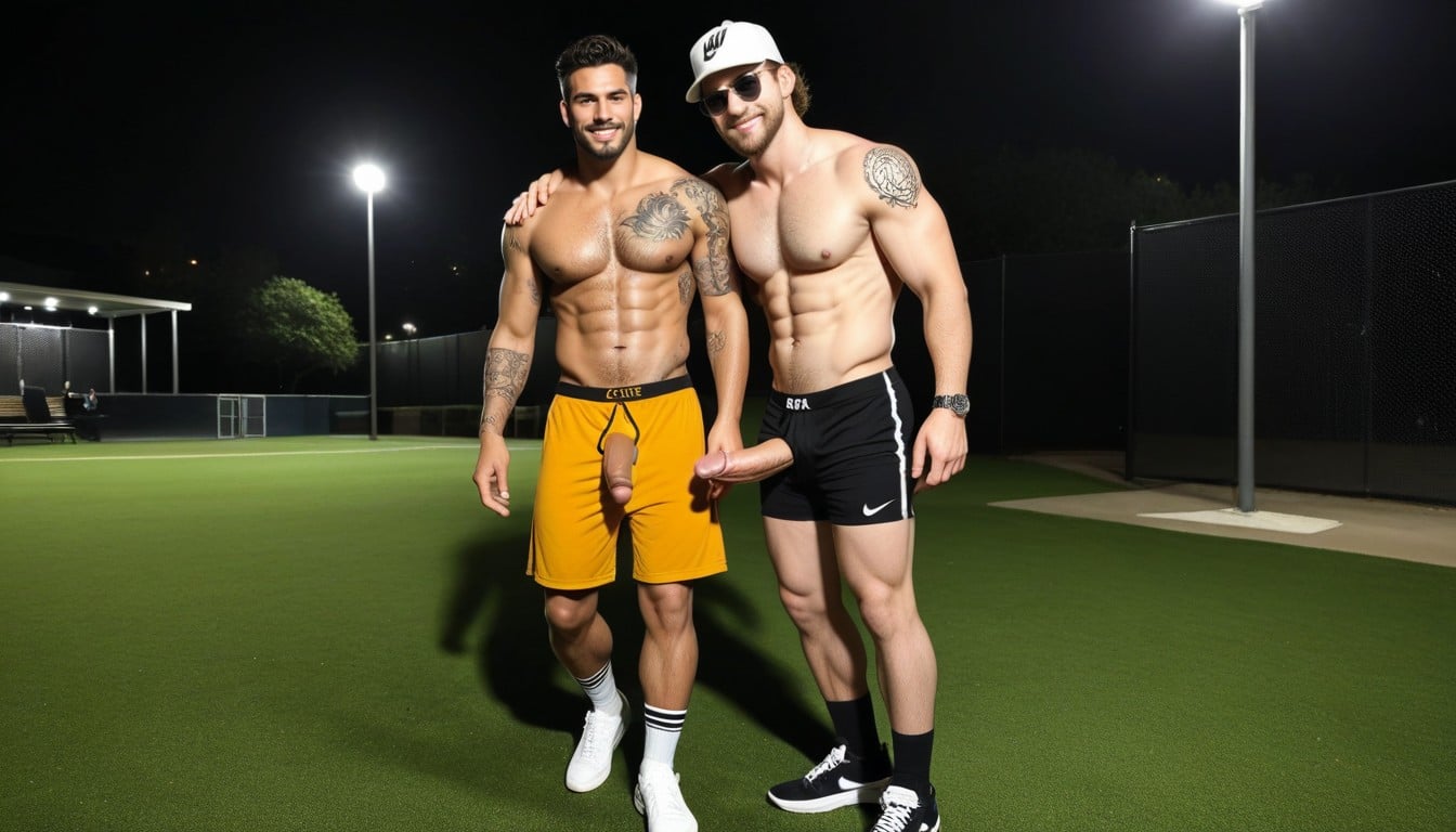 Athletic, Arm Tattoos, Time Dilation Powers AI Gay Porn