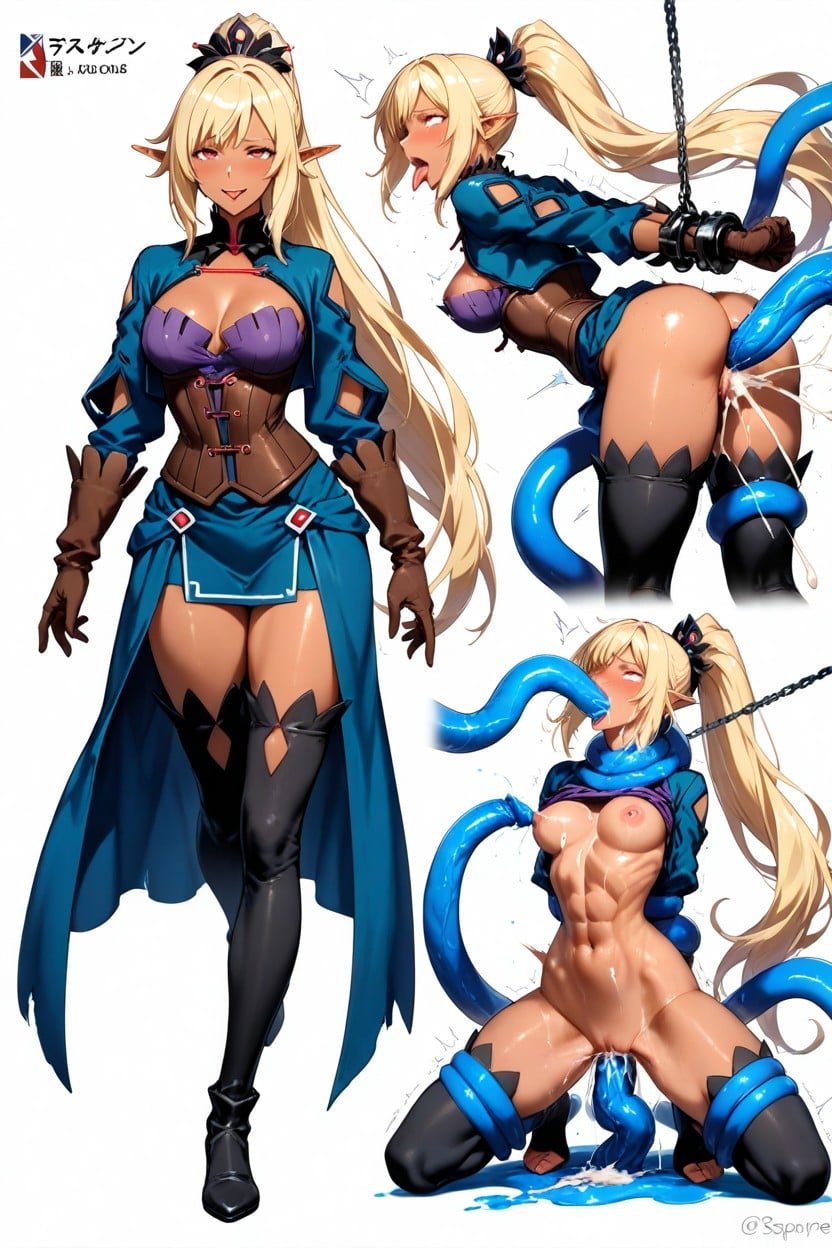 Maigre, Ahegao, Red Strap Porno IA Hentai