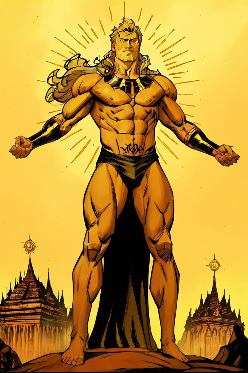 With Clouds Swirling Around Him, Medium, Idealized Anatomy AI Gay Porn