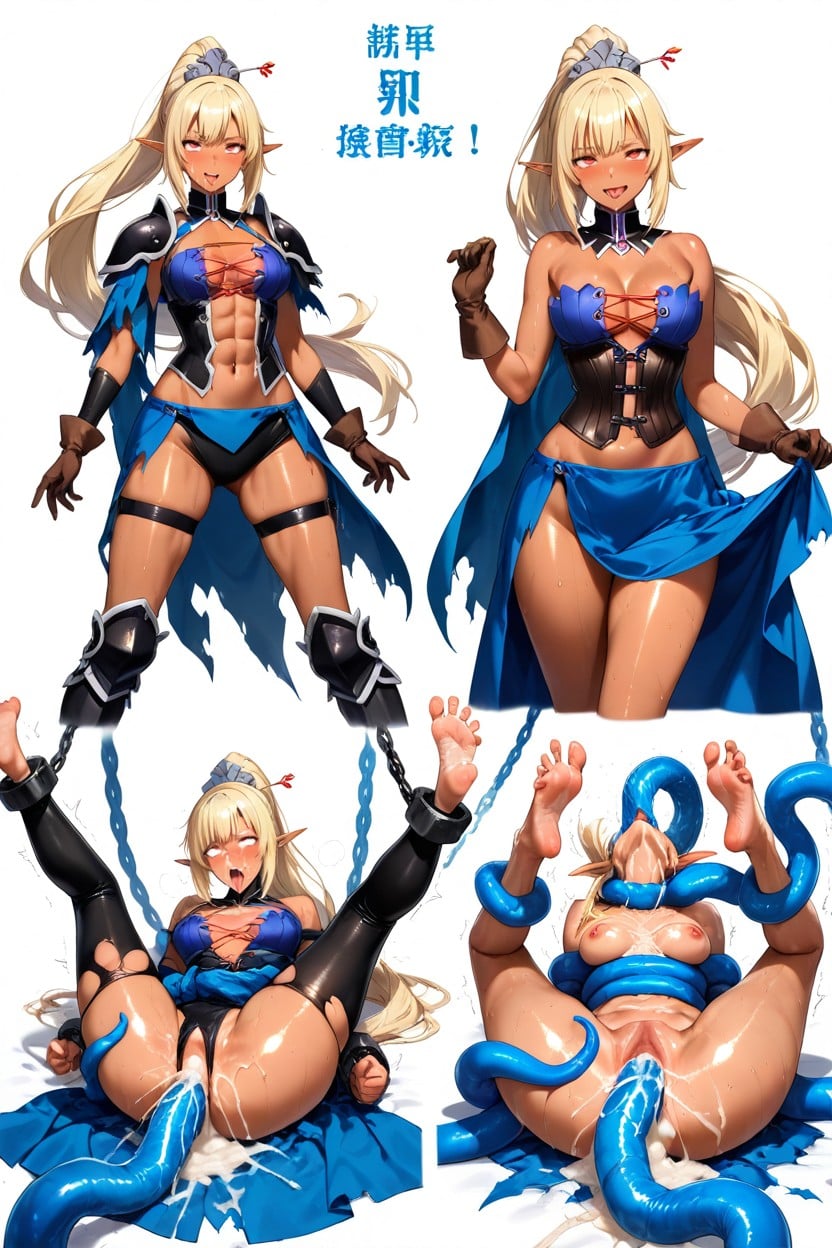 Platine Blonde Hair, Chained, Abs AI黃漫