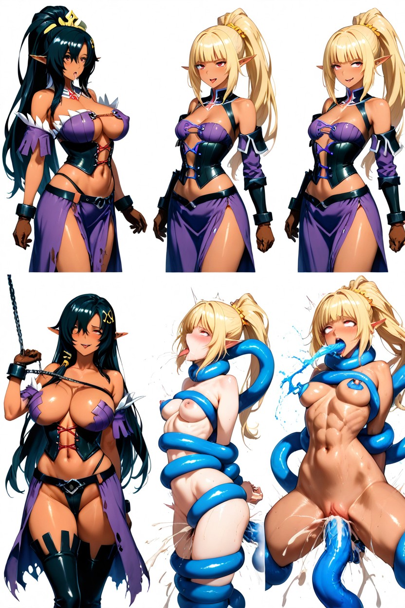 Line Hierarchy, Dünn, Five Different Poses And Angles Hentai KI Porno