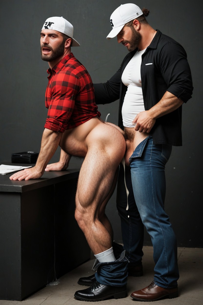 Gay Vaginal Sex, Hyper Cock, Bushy Beard AI Gay Porn