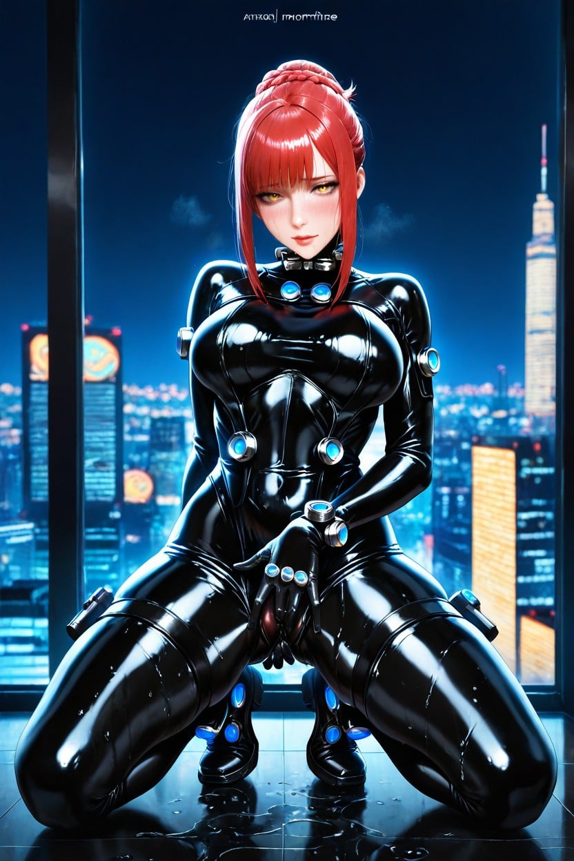 Artistmoriimee, Bangs, Black Gloves With Neon Trim Hentai AI Porn