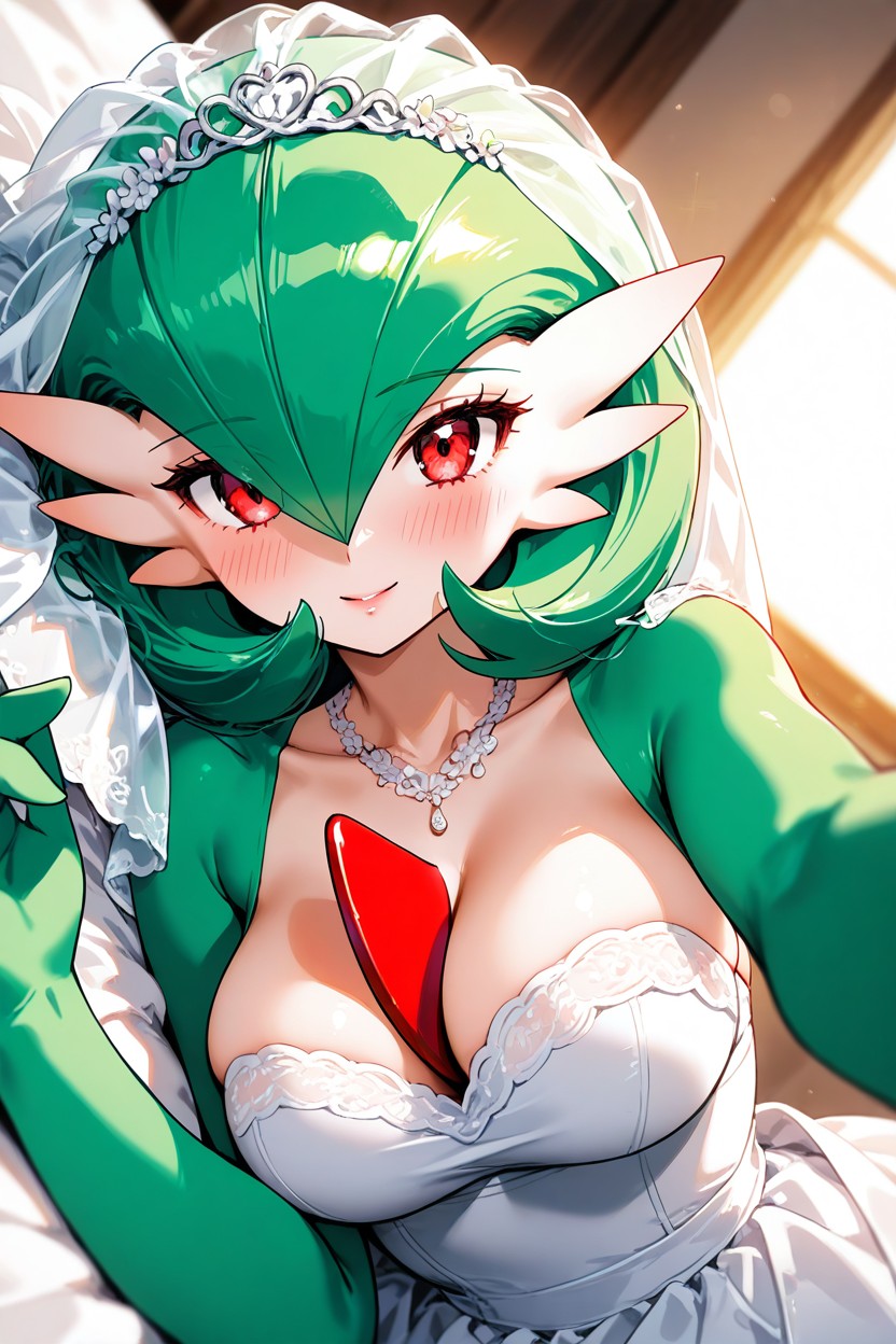 Reaching Out, Detailed Face, Wedding Dress Hentai IA