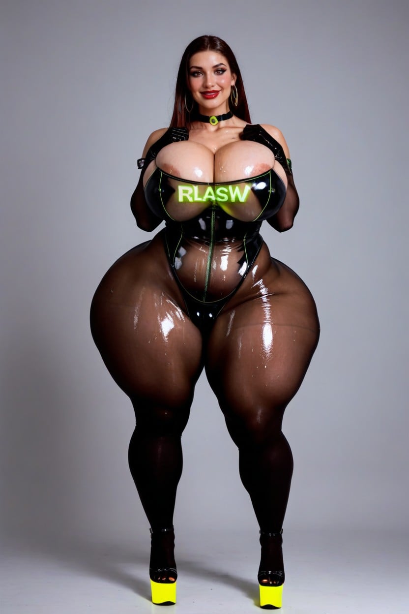 Oiled Skin, Bimbo Lips, Hyper Thighs Porno IA