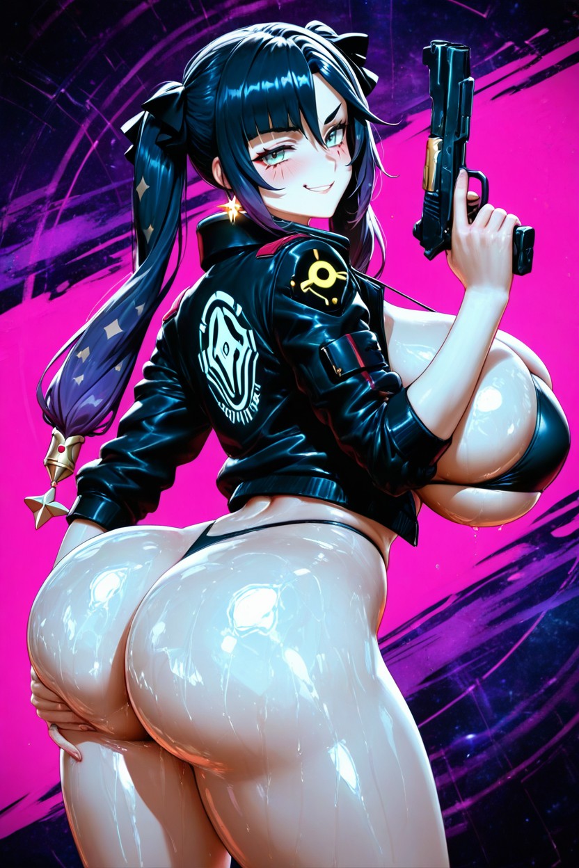 Smirk, Black Thong, White Skin Hentai AI Porn