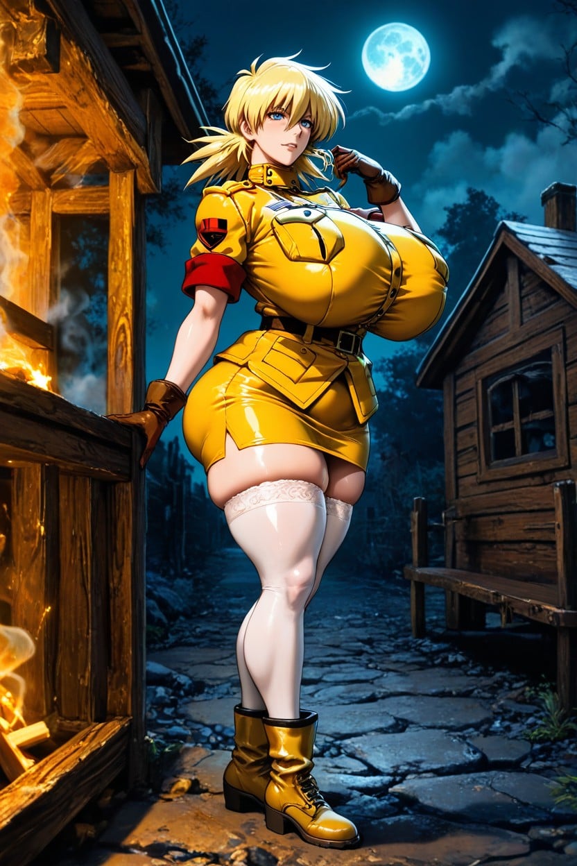 Blue And Gold Hues, Blue Eyes, 25+ Hentai AI Porn