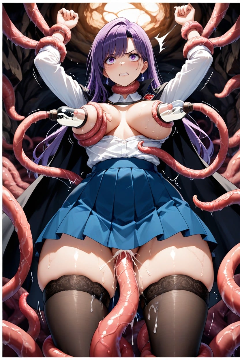 Disgusted, Tentacles Grab The Thigh, Fucked By Huge Tentacles Porno IA Hentai