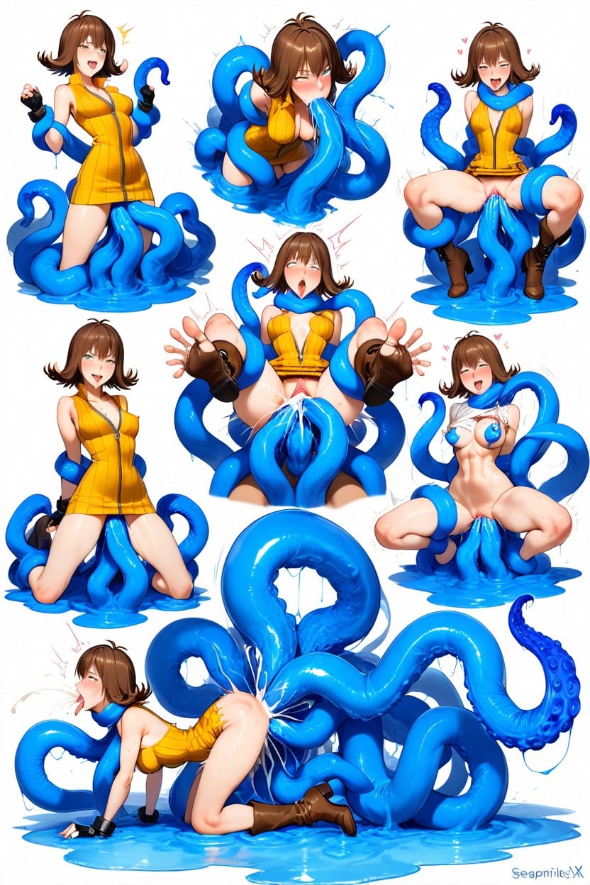 Ahegao, Consistent Character Proportions And Lighting, Small Ass Hentai AI Porn