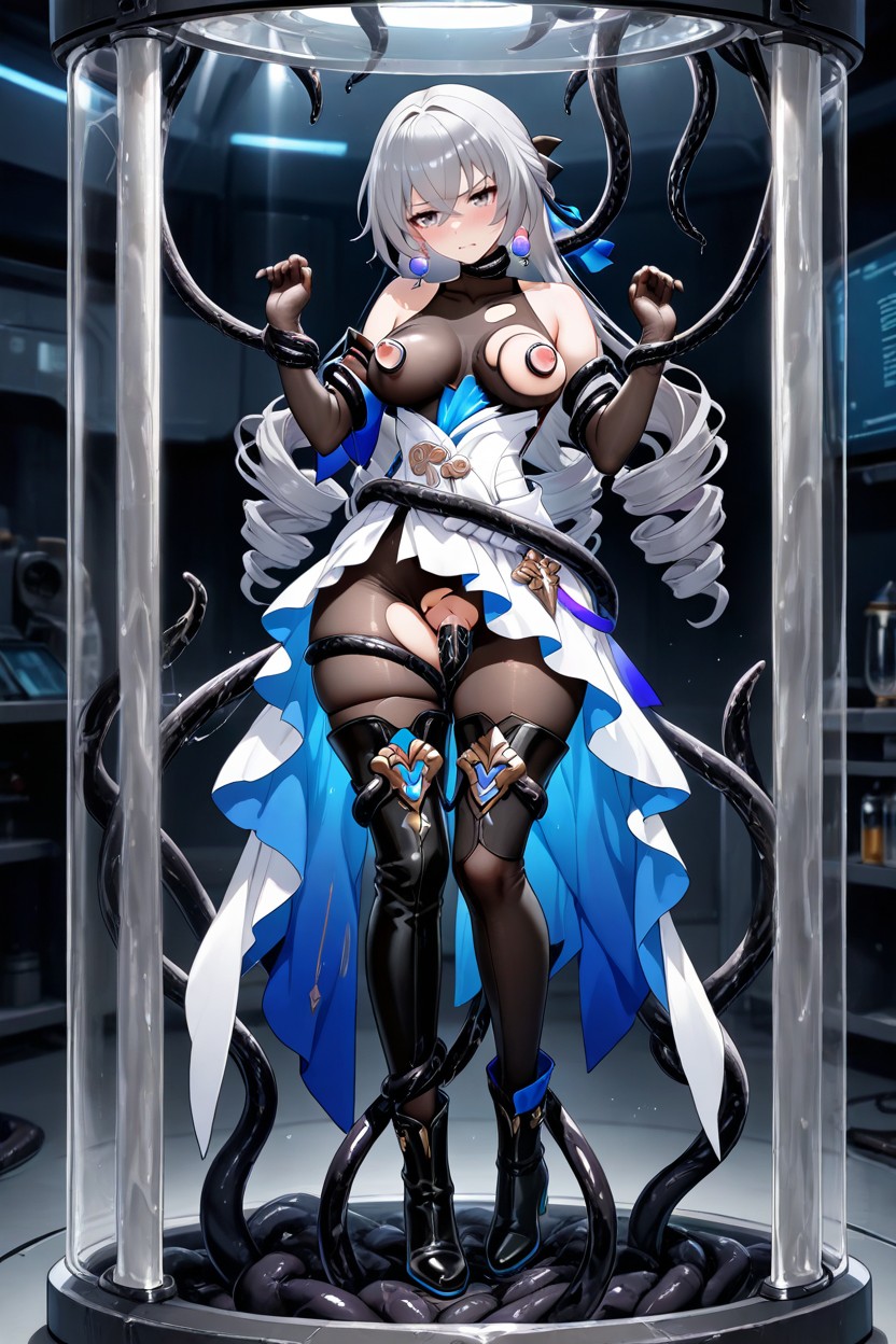 Translucent Gloves, Bronya From Honkai Star Rail, Medium Breasts Hentai AI Porn
