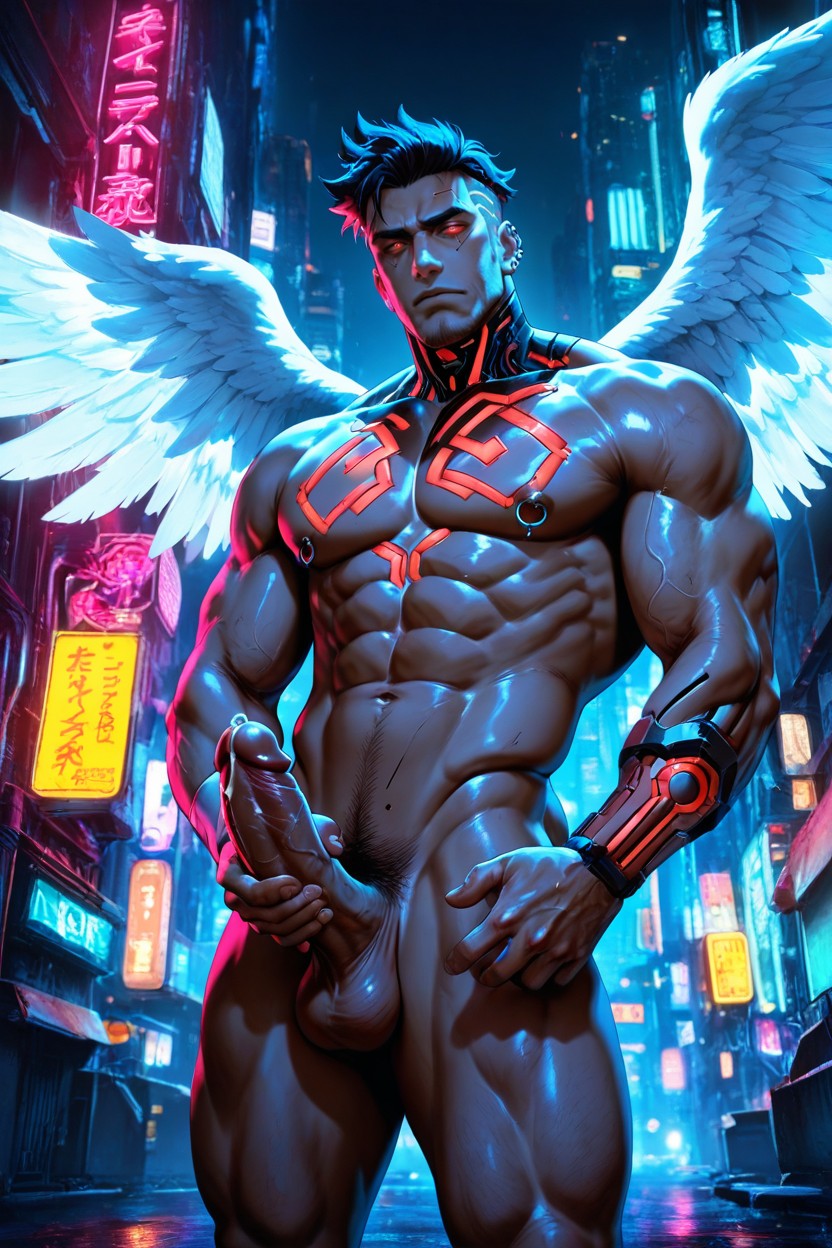 Glistening Precum, 25+, Artstation AI Gay Porn