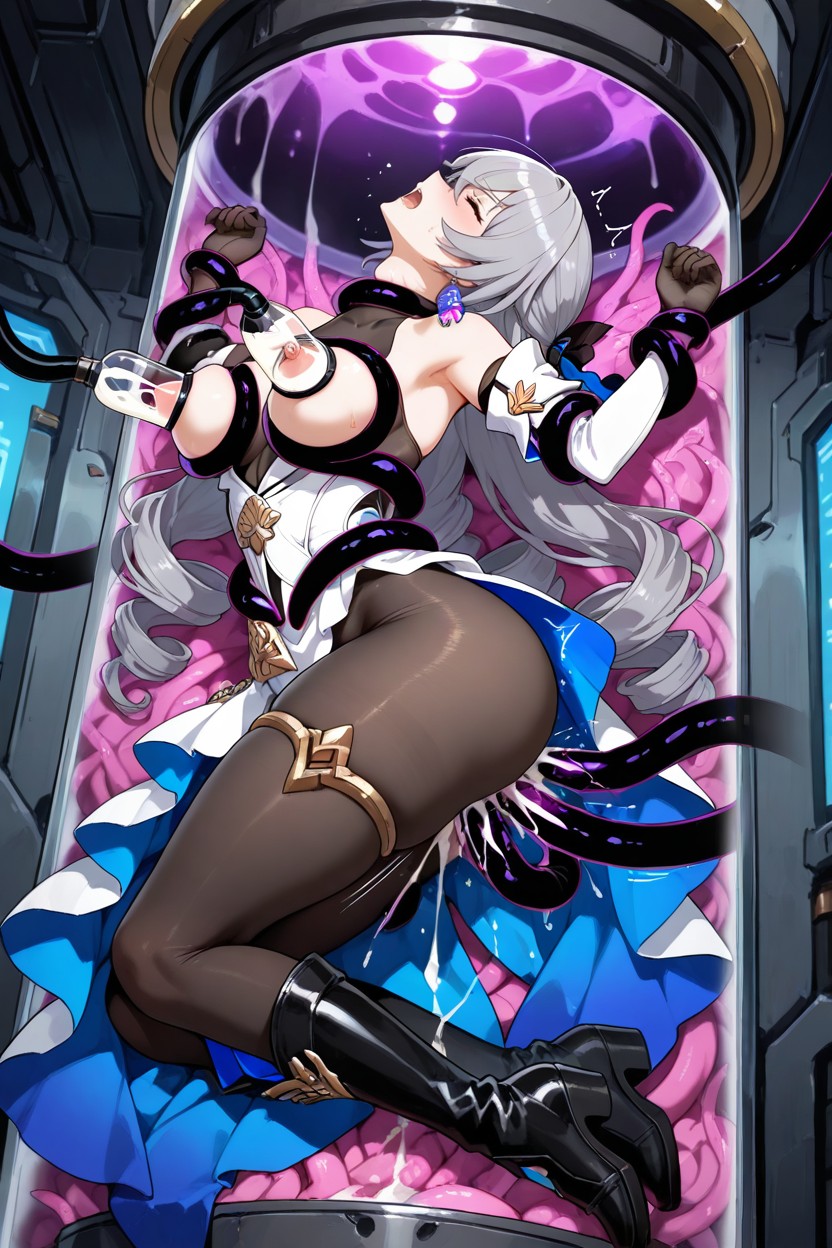 Tentacles Grabbing Breast, Tentacle Milking Breast, 25+ Hentai IA