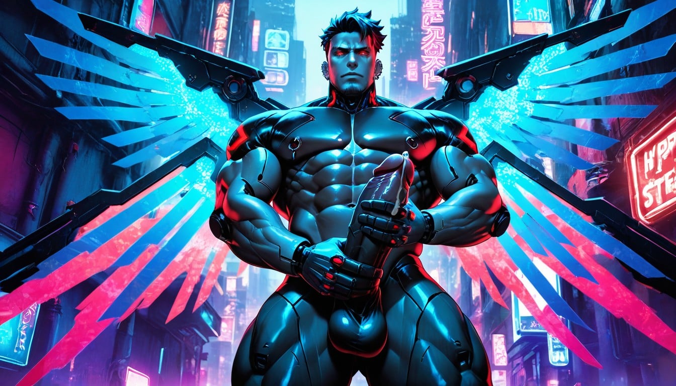Android Wings Bigger Than Body, Dramatic Shadows, Artstation AI Gay Porn