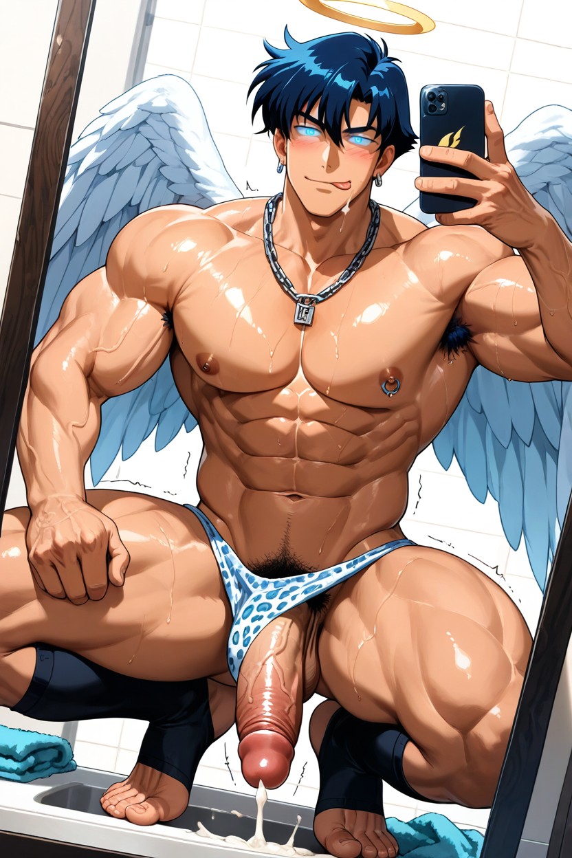 Wide Angle, Male Focus, Solo AI Gay Porn