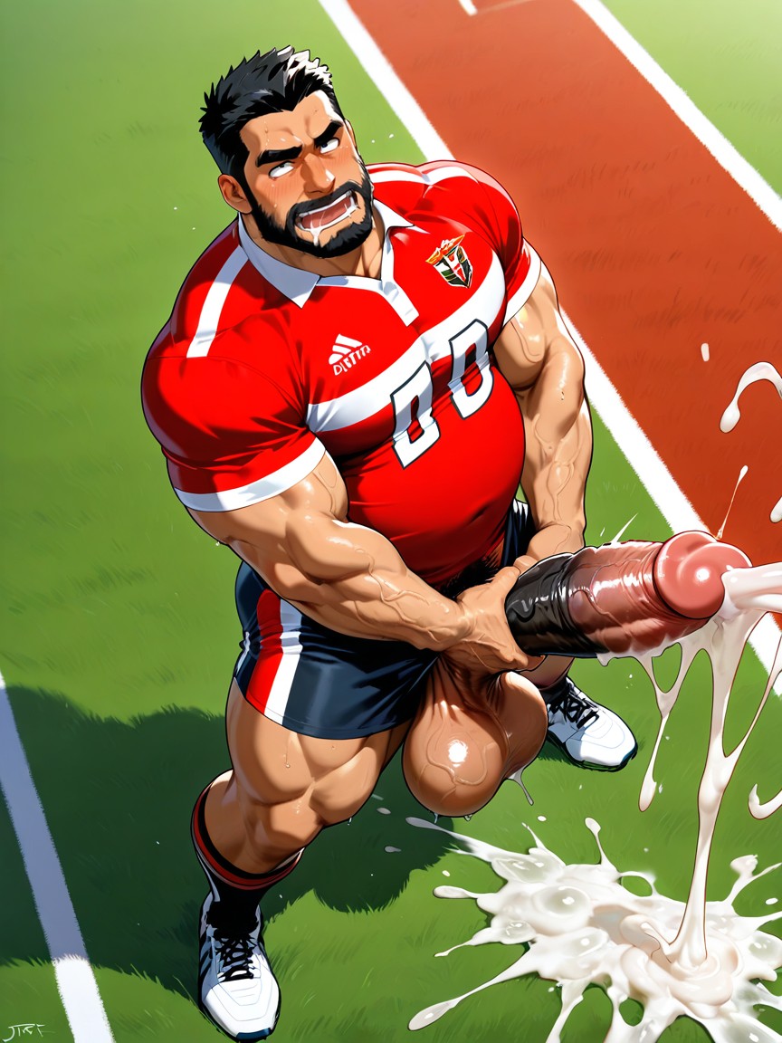 Thick Thighs, Very Tall, Hyper Cumshot AI Gay Porn