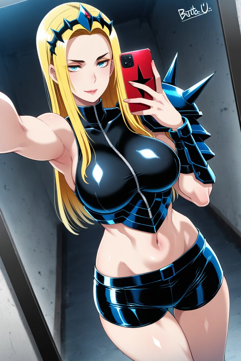 Sword Blaze Red Hellfire, Bare Thighs, Blue Eyes Hentai IA