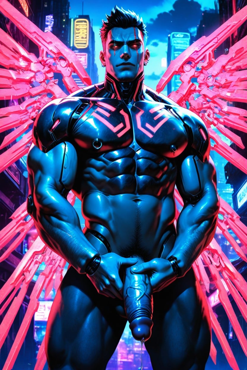 Fit, Subject Flying Among Clouds, Nipple Rings AI Gay Porn