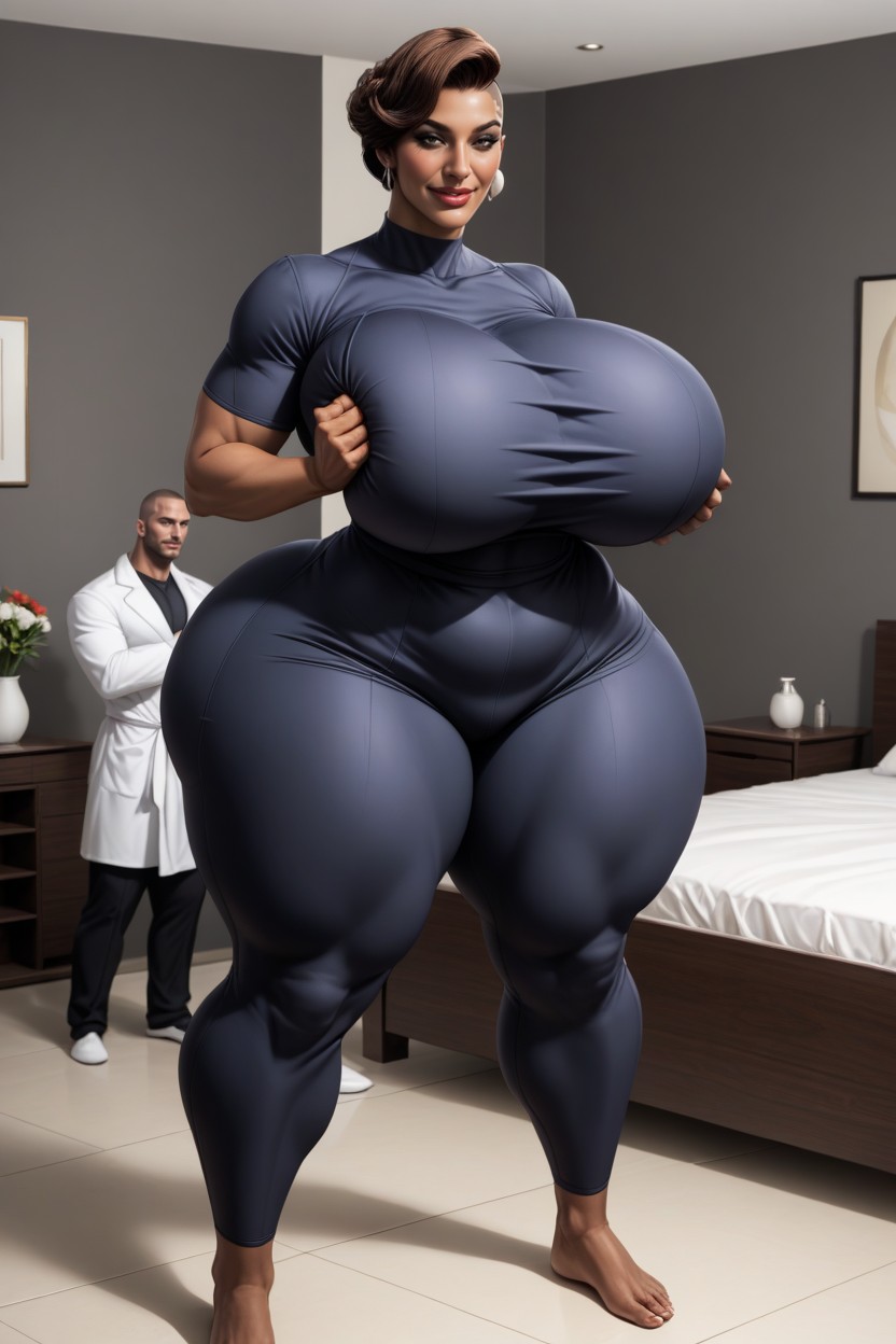 Perfect Shapely Figure, Bata De Baño, Blusa Porno IA