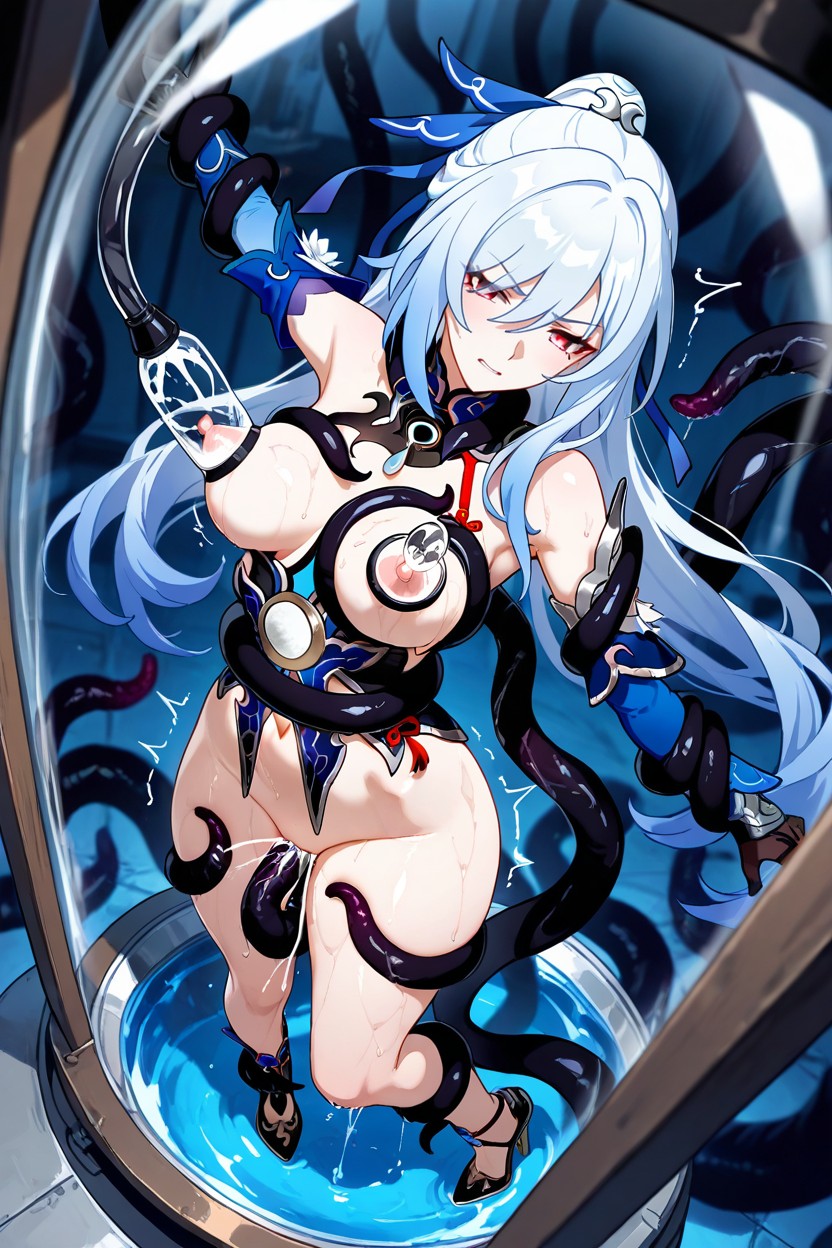 Tentacle Restraints, In Laboratory, Double Penetration Hentai AI Porn