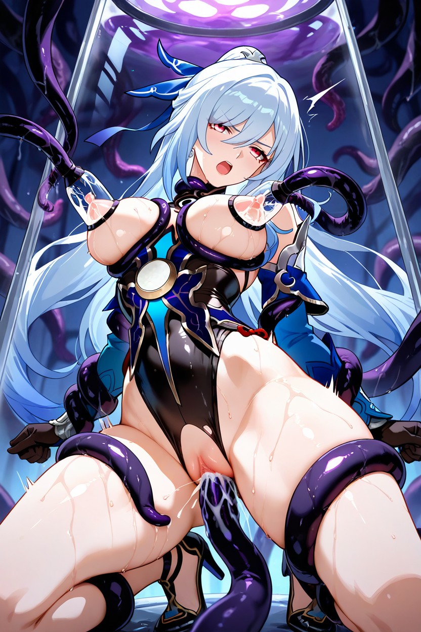 Top Corto, Tentacles Grab The Thigh, Hundreds Of Tentacles Invade Her Body Hentai IA