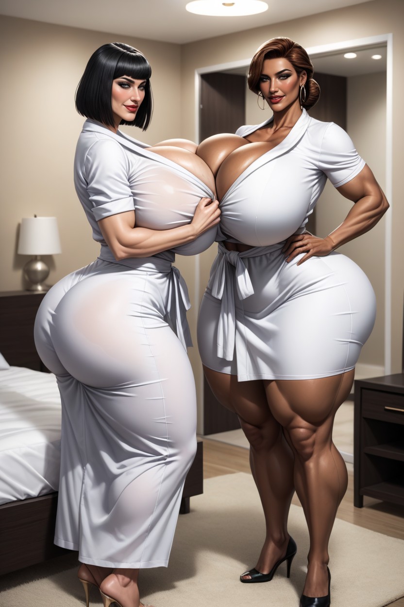 Muslos Gruesos, Older American Mature Milf Moms, Wide Hips Porno IA