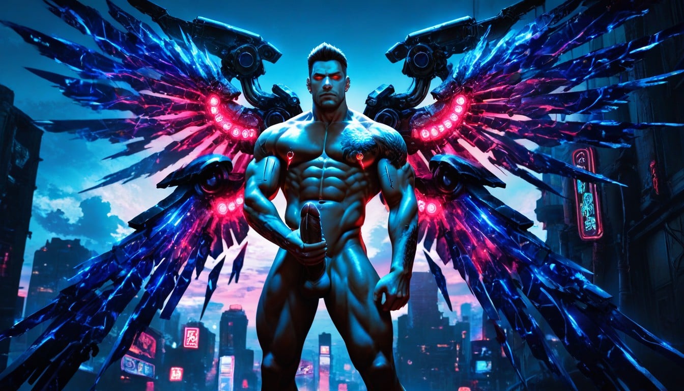 Blue And Pink Color Grading, Large, Digital Art AI Gay Porn