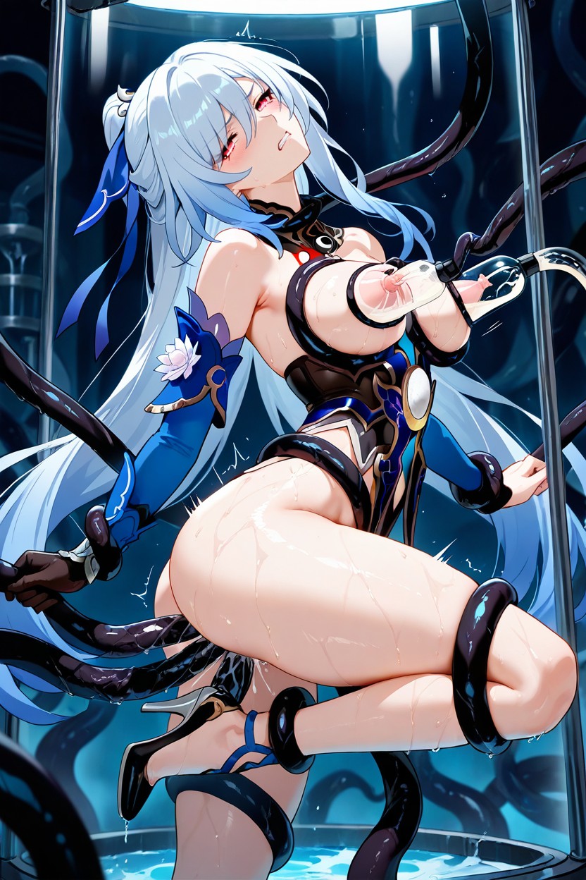 Hundreds Of Tentacles Invade Her Body, Orgasm, Model Hentai AI Porn