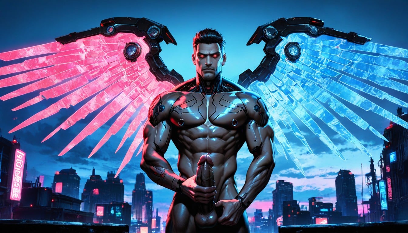 Futuristic City Setting, Cyberpunk Style, Award Winning Photo AI Gay Porn