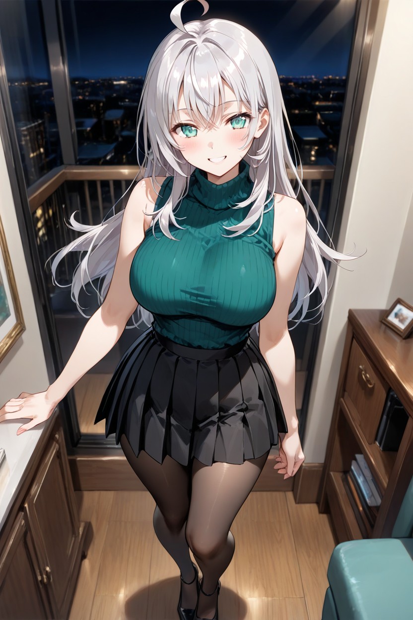 Top Down, Rounded Breast, Stand Straight Hentai AI Porn