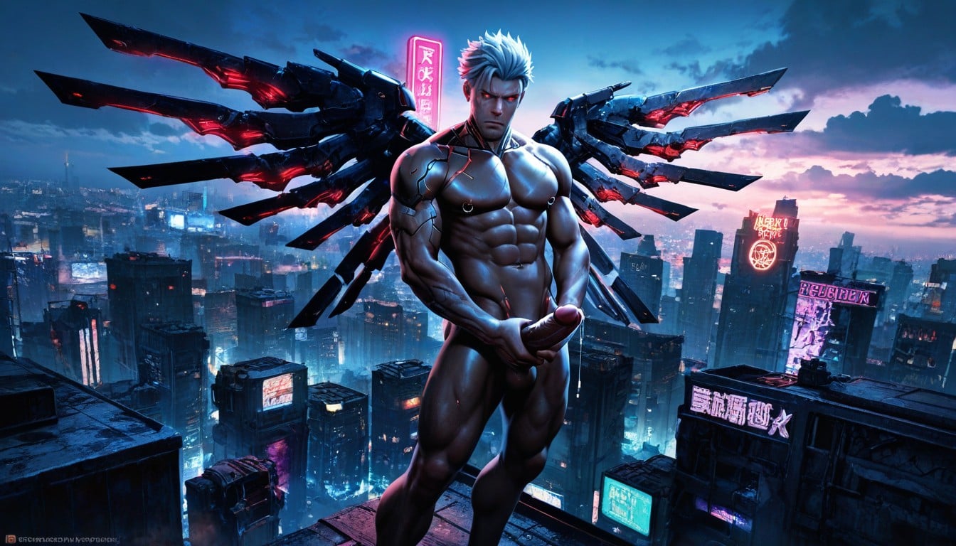 Metal Piercings, Handsome Face, Genshin Impact AI Gay Porn