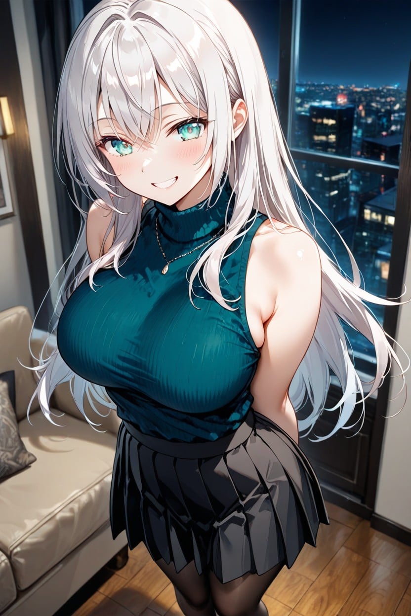 Side View, Its Dark In The Room, Black Tights Hentai AI Porn