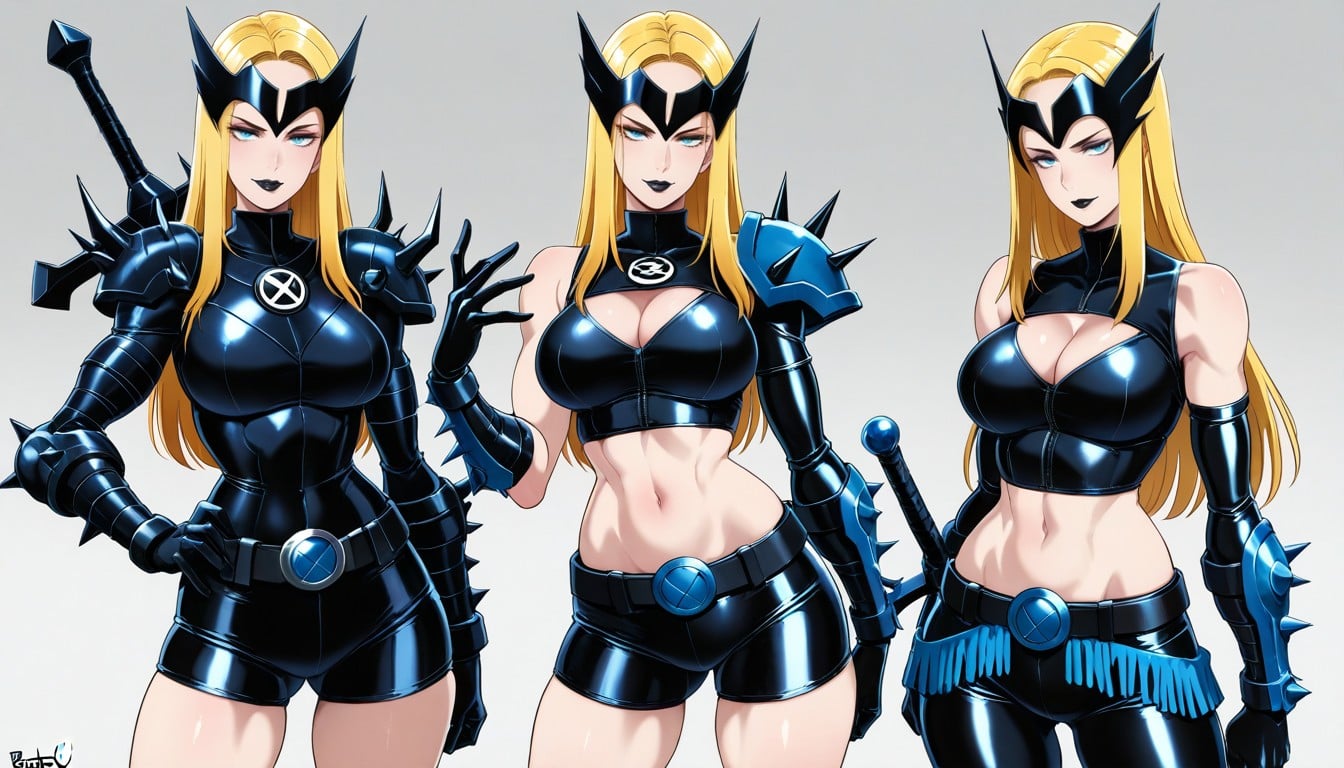 Butcha U Artstyle, Skinny, Only Full Knight Lamellar Right Arm Armor Hentai AI Porn