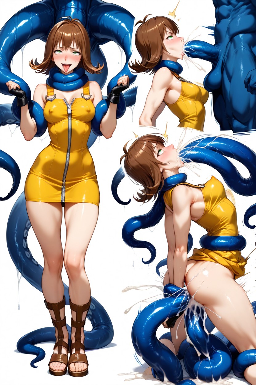 Matching Fingerless Gloves, Detailed Face, Small Ass Hentai AI Porn