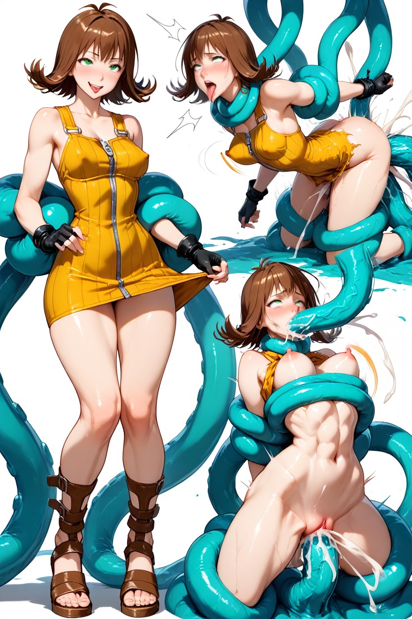 Small Ass, Pure White Background, Arched Back Hentai AI Porn